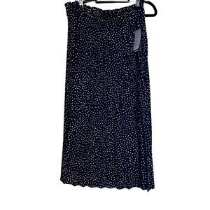 Metrowear Polka Dot Pleated Skirt Womens Size M